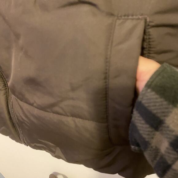 Merona Women XXL Reversible Puffer Vest Brown Pink Pockets FullZip Lightweight - Picture 8 of 9